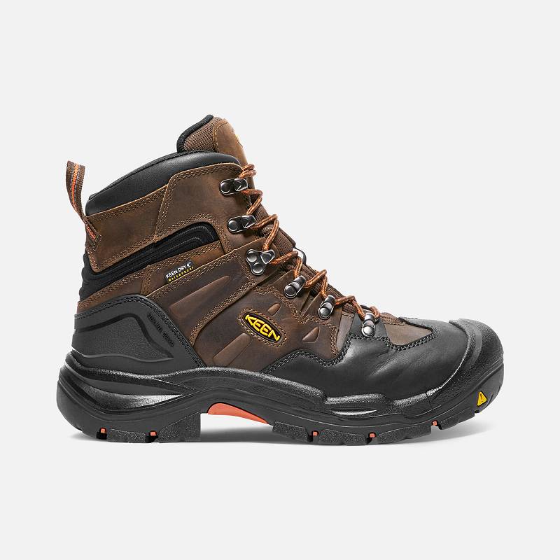 Keen Coburg Waterproof 6" Steel Toe Arbeitsschuhe Herren DE-62349 Cascade Brown/Brindle - Keen Herre